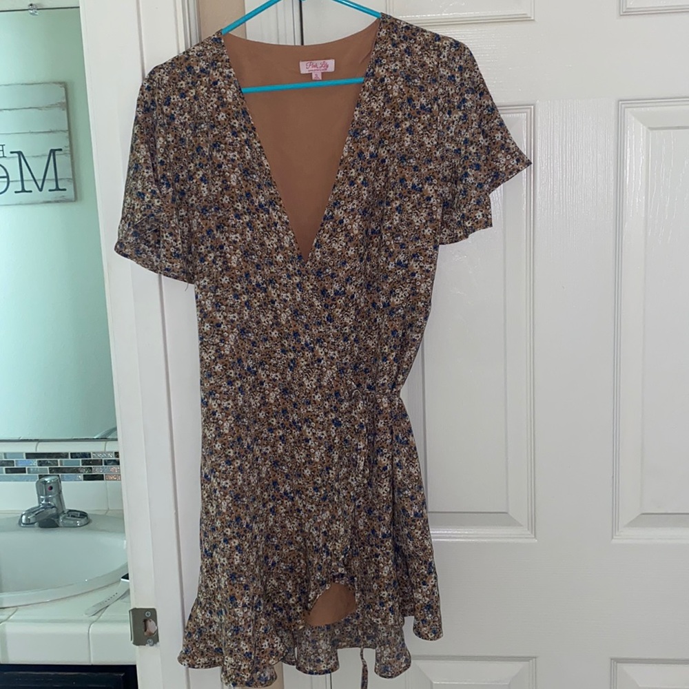 Wrap floral dress